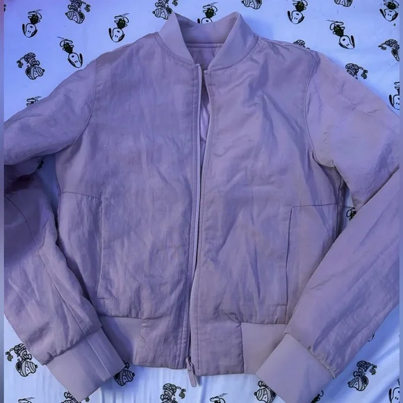 Lululemon dusty pink bomber jacket size small like new - Picture 1 of 13